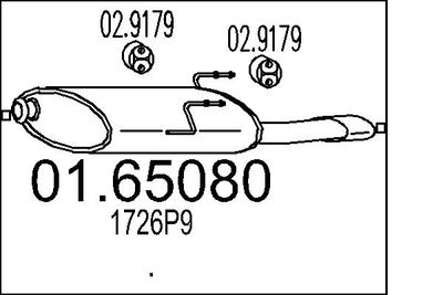  0165080 MTS Глушитель выхлопных газов конечный