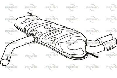  P7155 FENNO Глушитель выхлопных газов конечный