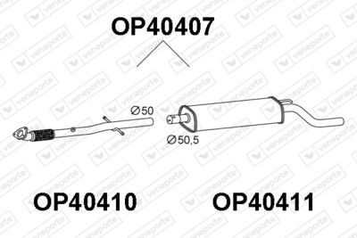  OP40407 VENEPORTE Предглушитель выхлопных газов