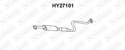  HY27101 VENEPORTE Средний глушитель выхлопных газов