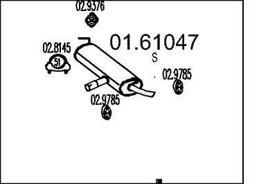  0161047 MTS Глушитель выхлопных газов конечный