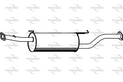  P3990 FENNO Средний глушитель выхлопных газов