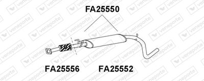  FA25550 VENEPORTE Предглушитель выхлопных газов