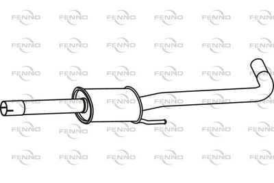  P29068 FENNO Средний глушитель выхлопных газов