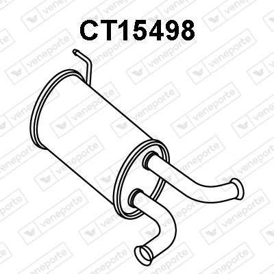  CT15498 VENEPORTE Средний глушитель выхлопных газов