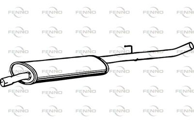  P1846 FENNO Средний глушитель выхлопных газов
