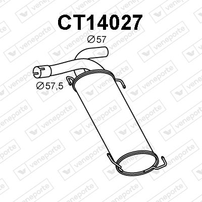  CT14027 VENEPORTE Глушитель выхлопных газов конечный