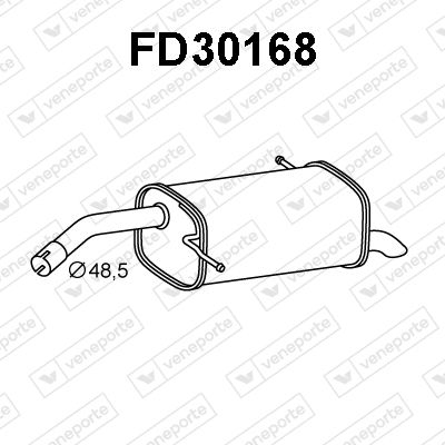  FD30168 VENEPORTE Глушитель выхлопных газов конечный