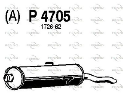  P4705 FENNO Глушитель выхлопных газов конечный