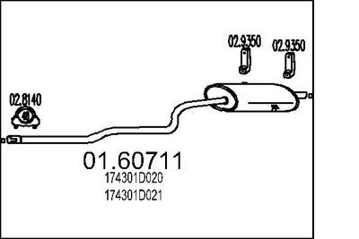  0160711 MTS Глушитель выхлопных газов конечный