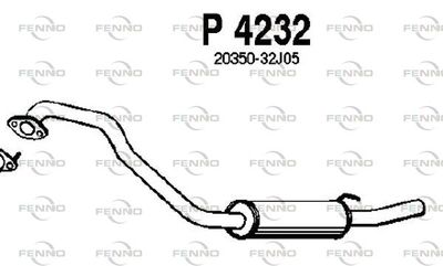  P4232 FENNO Глушитель выхлопных газов конечный