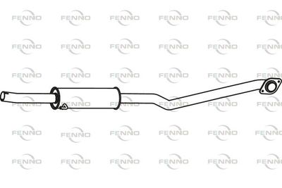  P6945 FENNO Средний глушитель выхлопных газов