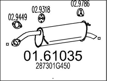  0161035 MTS Глушитель выхлопных газов конечный
