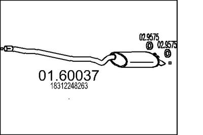  0160037 MTS Глушитель выхлопных газов конечный