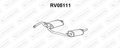  RV05111 VENEPORTE Глушитель выхлопных газов конечный