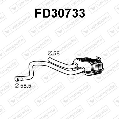  FD30733 VENEPORTE Глушитель выхлопных газов конечный