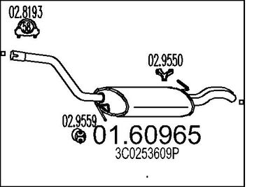  0160965 MTS Глушитель выхлопных газов конечный
