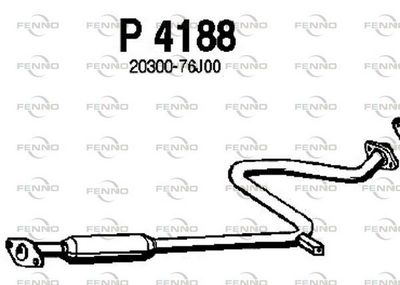  P4188 FENNO Средний глушитель выхлопных газов