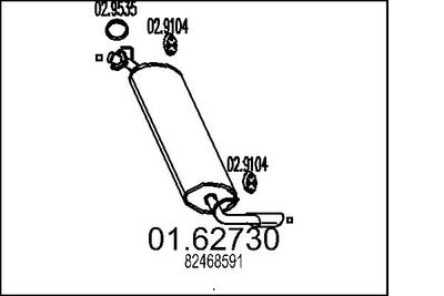  0162730 MTS Глушитель выхлопных газов конечный