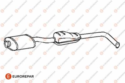  E12834E EUROREPAR Средний глушитель выхлопных газов