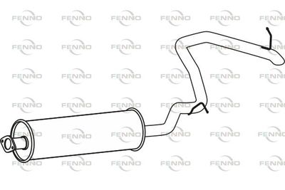  P72160 FENNO Глушитель выхлопных газов конечный