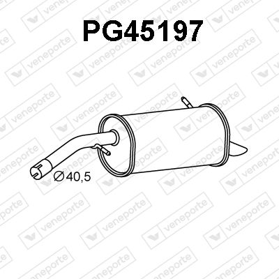  PG45197 VENEPORTE Глушитель выхлопных газов конечный