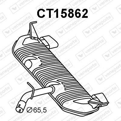  CT15862 VENEPORTE Глушитель выхлопных газов конечный