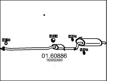  0160886 MTS Глушитель выхлопных газов конечный
