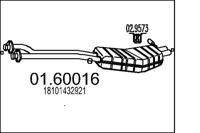  0160016 MTS Глушитель выхлопных газов конечный