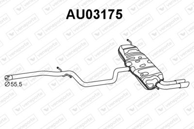  AU03175 VENEPORTE Глушитель выхлопных газов конечный