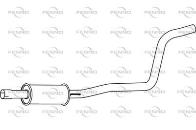  P29055 FENNO Средний глушитель выхлопных газов