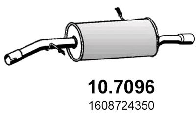  107096 ASSO Глушитель выхлопных газов конечный