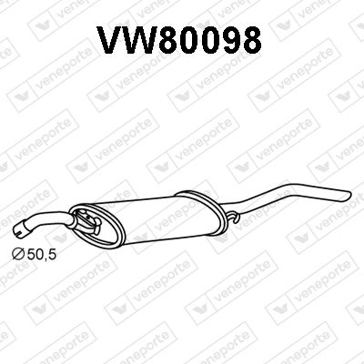  VW80098 VENEPORTE Глушитель выхлопных газов конечный