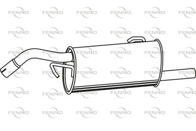  P3820 FENNO Глушитель выхлопных газов конечный