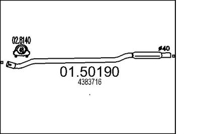  0150190 MTS Средний глушитель выхлопных газов