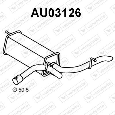  AU03126 VENEPORTE Глушитель выхлопных газов конечный