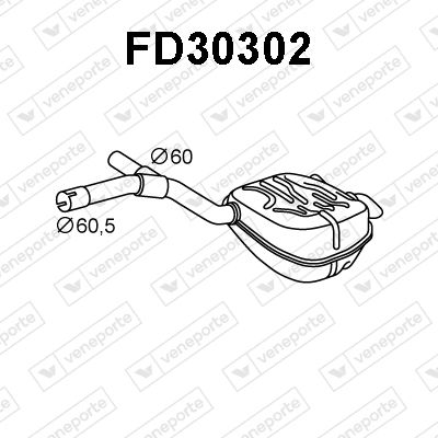  FD30302 VENEPORTE Глушитель выхлопных газов конечный