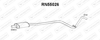  RN55026 VENEPORTE Средний глушитель выхлопных газов