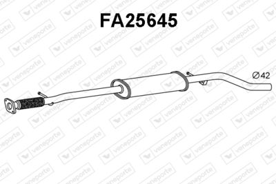  FA25645 VENEPORTE Средний глушитель выхлопных газов