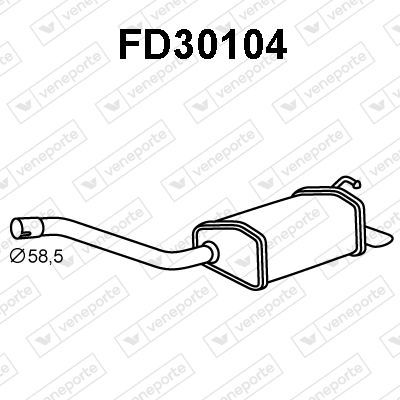  FD30104 VENEPORTE Глушитель выхлопных газов конечный