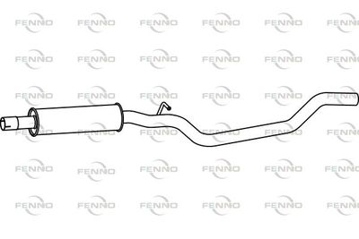  P7114 FENNO Средний глушитель выхлопных газов