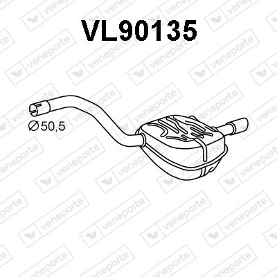  VL90135 VENEPORTE Глушитель выхлопных газов конечный