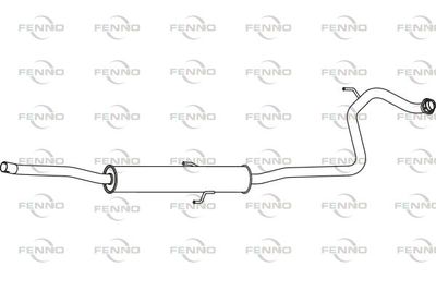  P66031 FENNO Средний глушитель выхлопных газов