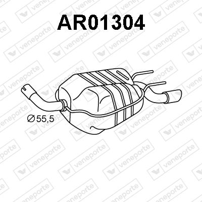  AR01304 VENEPORTE Глушитель выхлопных газов конечный