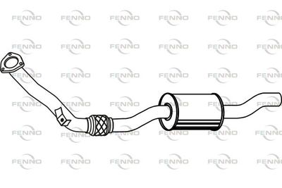  P1252 FENNO Средний глушитель выхлопных газов