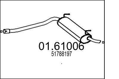  0161006 MTS Глушитель выхлопных газов конечный