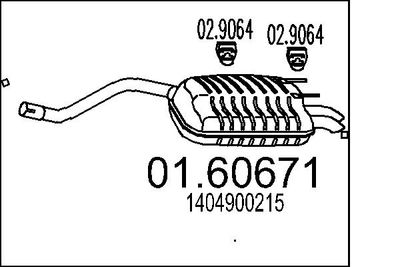  0160671 MTS Глушитель выхлопных газов конечный