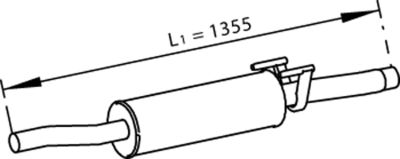  56354 DINEX Средний глушитель выхлопных газов