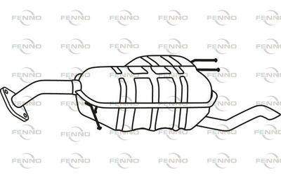  P31022 FENNO Глушитель выхлопных газов конечный