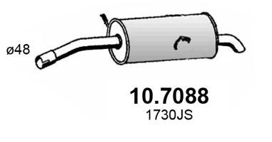  107088 ASSO Глушитель выхлопных газов конечный